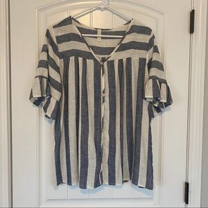 Flamingo Urban Short Sleeve Striped Top Medium